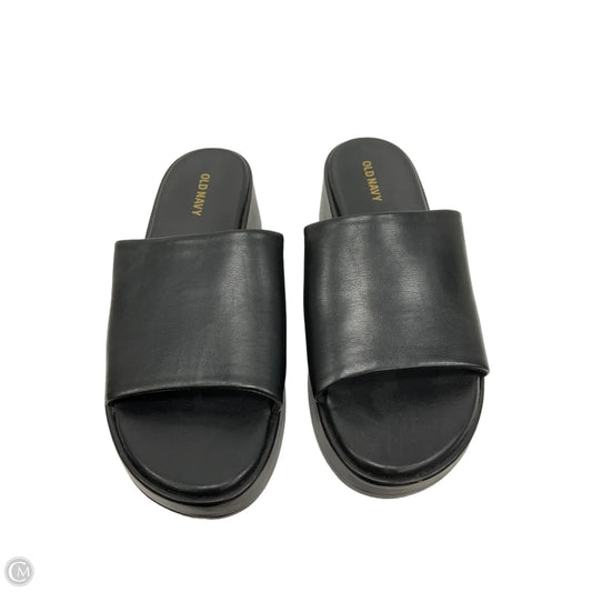 Sandals Heels Platform By Old Navy In Black, Size: 6