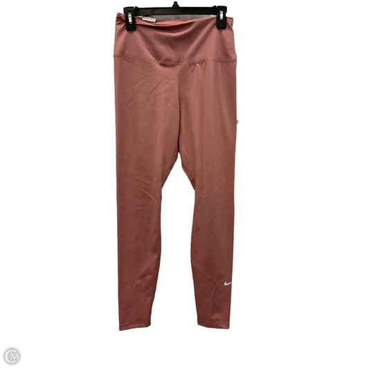 Athletic Leggings By Nike Apparel In Pink, Size: M