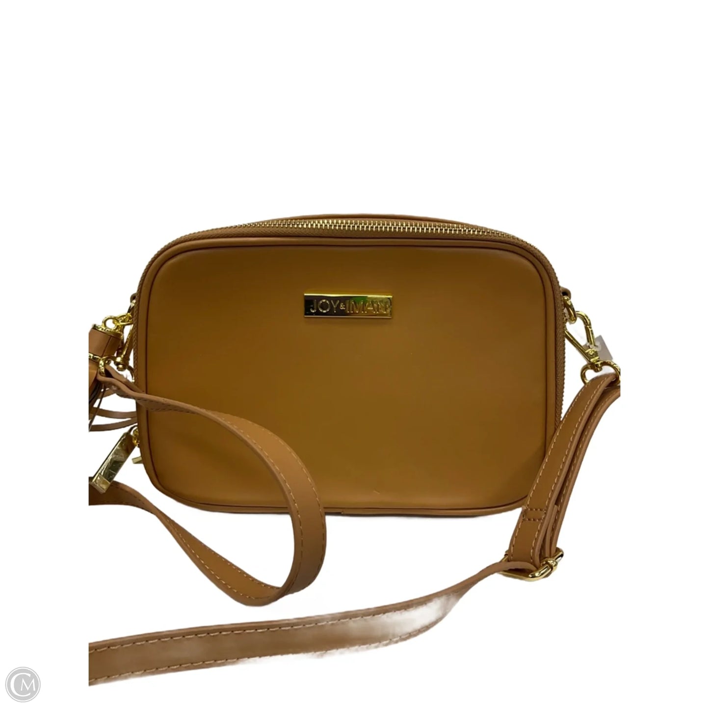 Crossbody Leather By Joy & Iman, Size: Medium