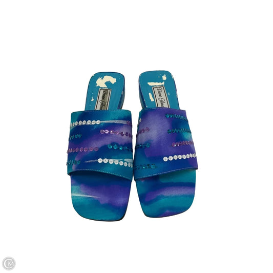Sandals Flats By Diane Gilman In Blue & Purple, Size: 6.5