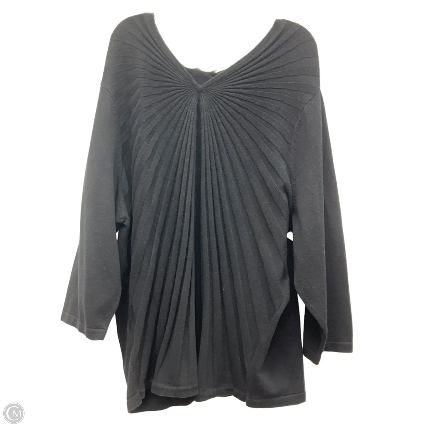 Top Long Sleeve By Peter Nygard In Black, Size: L