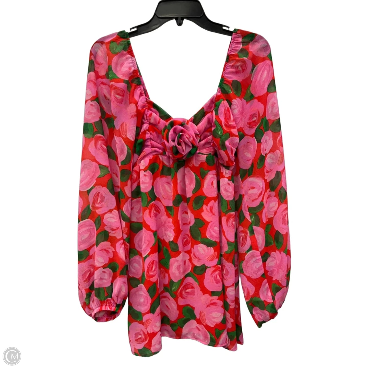 Top Long Sleeve By Mumu In Pink, Size: S