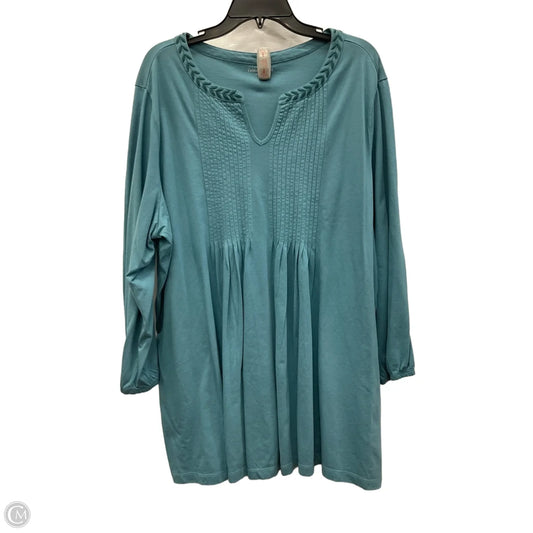 Top Long Sleeve By Soft Surroundings In Blue, Size: 2x
