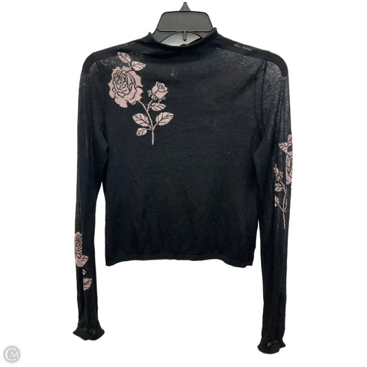 Top Long Sleeve By Anthropologie In Black, Size: S