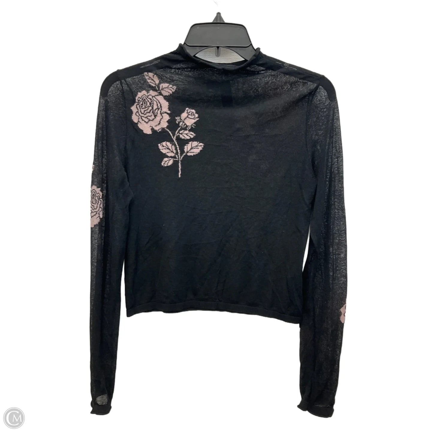 Top Long Sleeve By Anthropologie In Black, Size: S