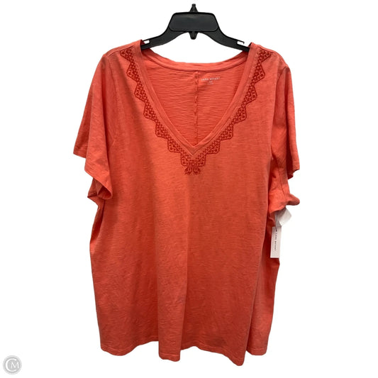 Top Short Sleeve By Lane Bryant In Orange, Size: 2x