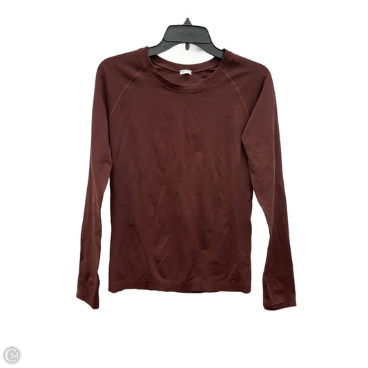 Athletic Top Long Sleeve Collar By Athleta In Purple, Size: M