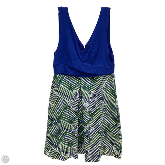 Dress Casual Midi By Hd In Paris In Blue & Green, Size: 14
