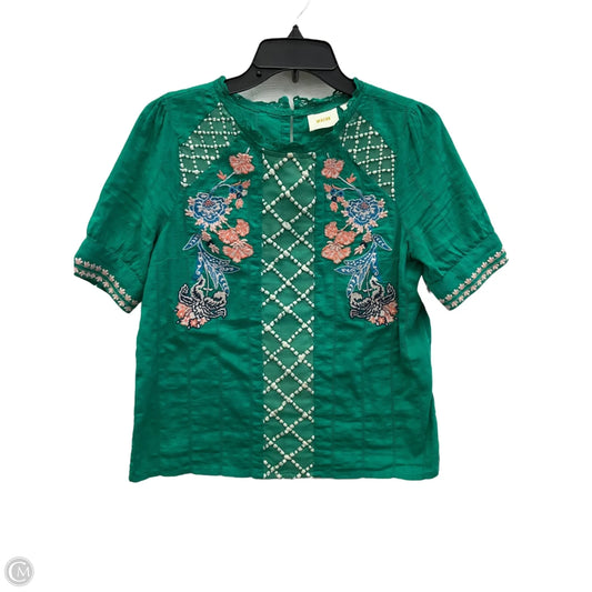 Top Short Sleeve By Maeve In Green, Size: S