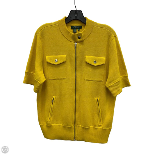 Top Short Sleeve By Ralph Lauren In Yellow, Size: Xl