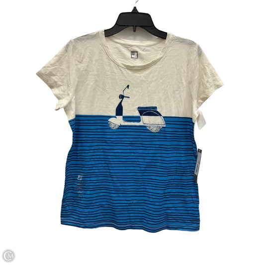 Top Short Sleeve By Jcp In Beige, Size: L