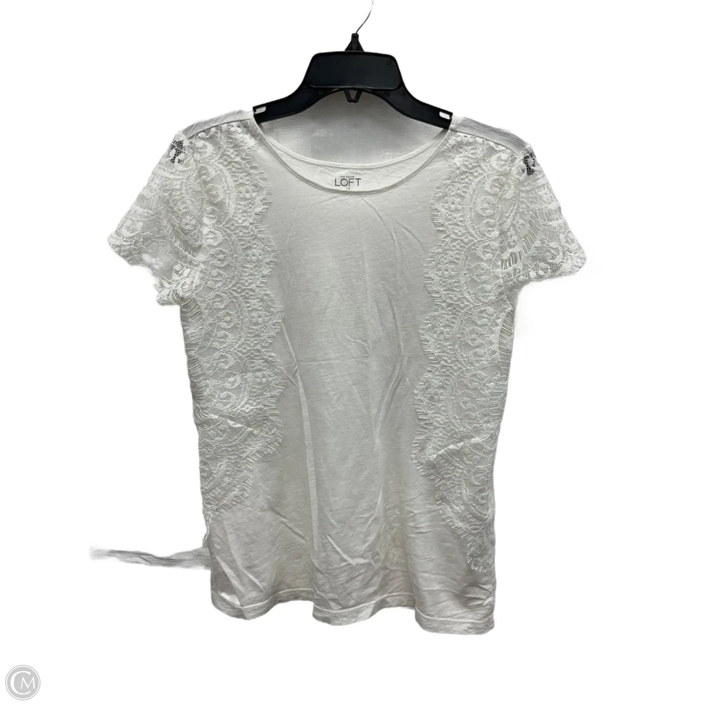 Top Short Sleeve Basic By Loft In White, Size: M