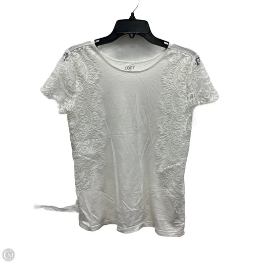 Top Short Sleeve Basic By Loft In White, Size: M