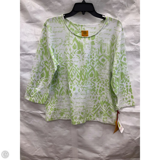 Top 3/4 Sleeve By Ruby Rd In Green, Size: Xl