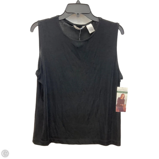 Top Sleeveless By Laura Ashley In Black, Size: L