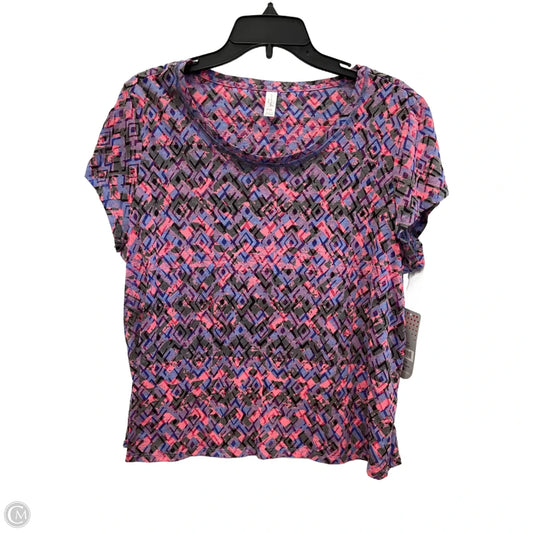 Athletic Top Short Sleeve By Exertek In Multi-colored, Size: Xl