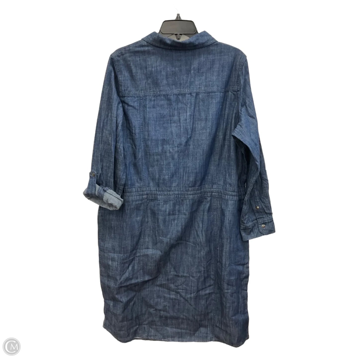 Dress Casual Midi By Cj Banks In Blue Denim, Size: 14