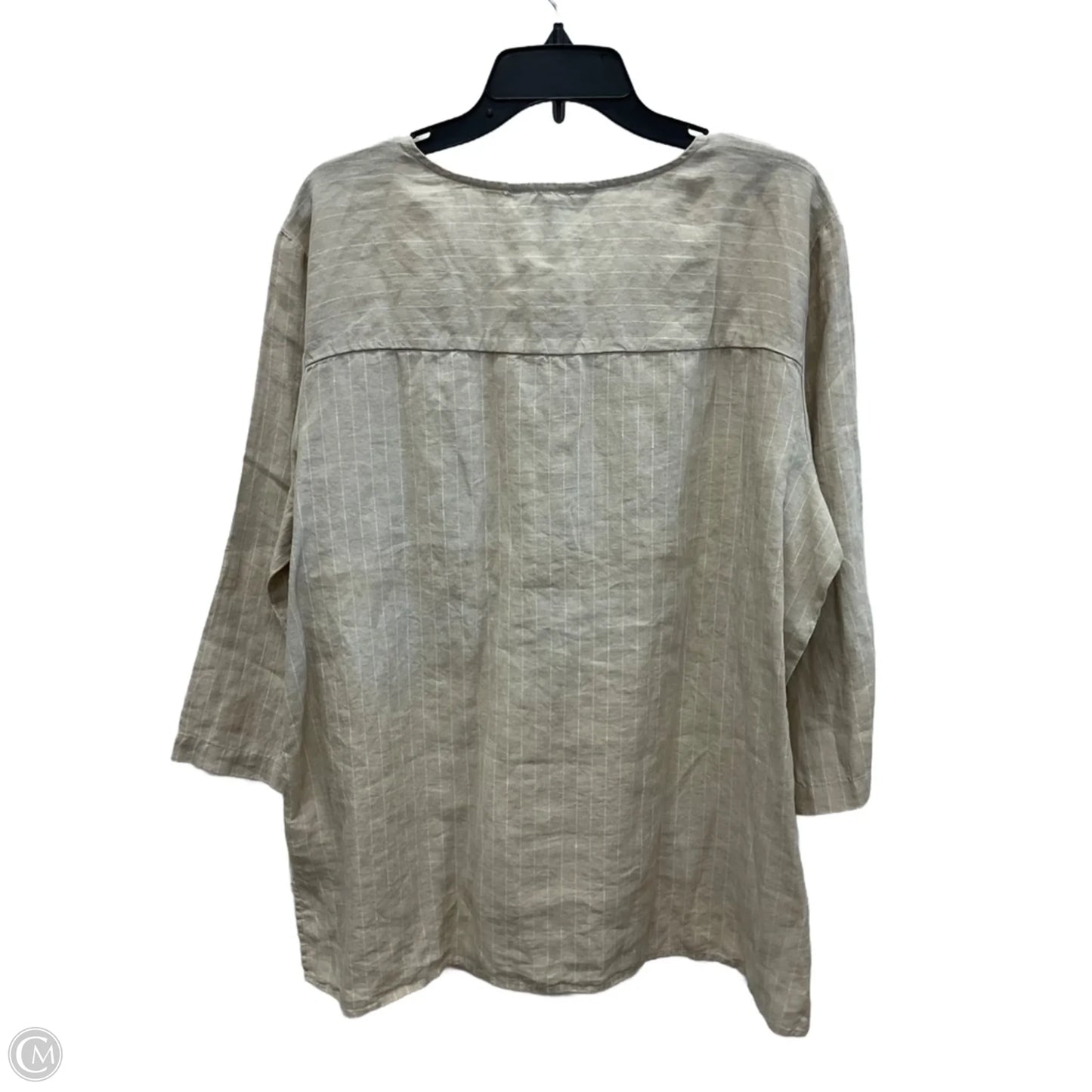 Top Long Sleeve By Ellen Tracy In Beige, Size: Xl