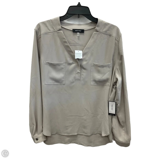 Top Long Sleeve By Nine West In Cream, Size: Xl