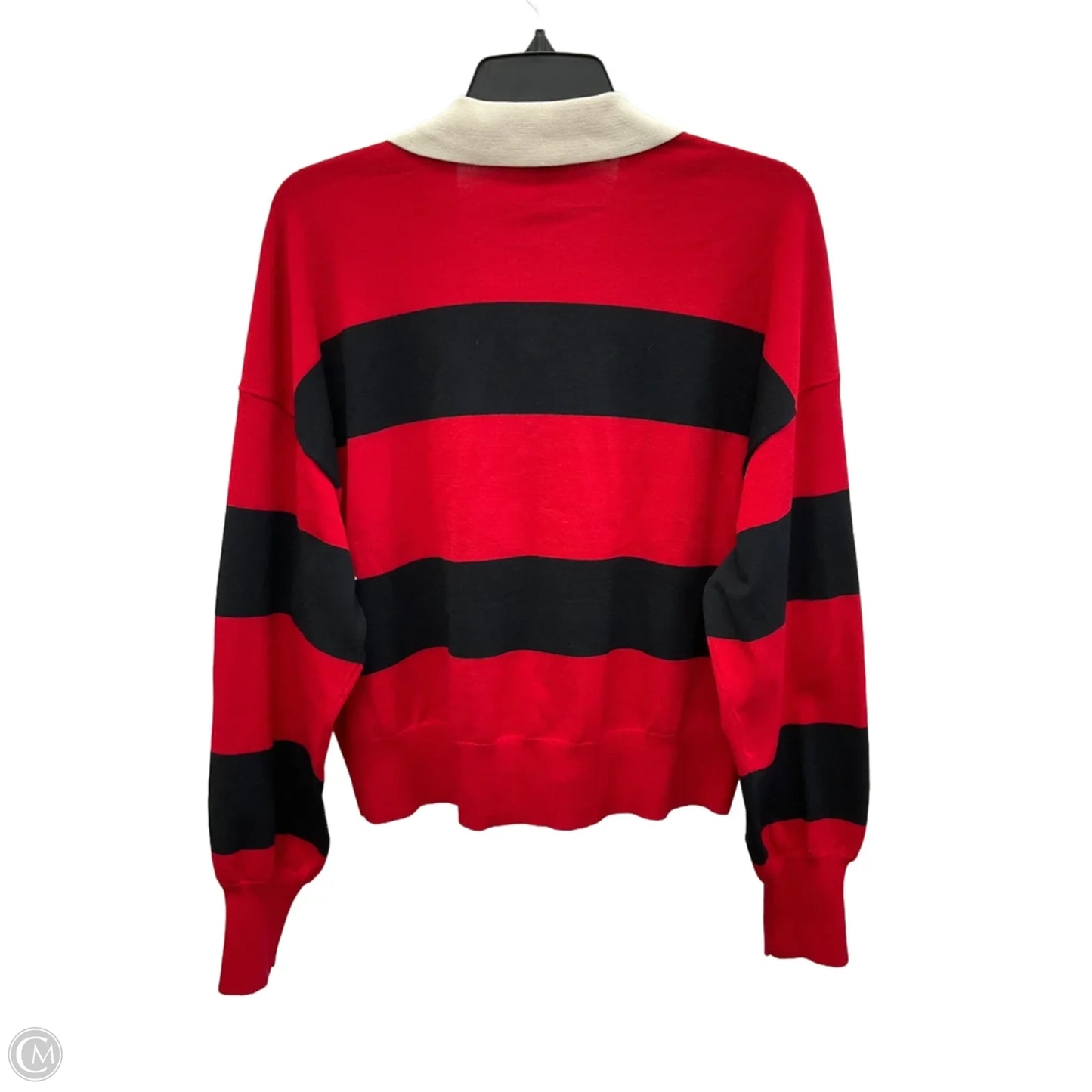 Top Long Sleeve By Express In Black & Red, Size: M
