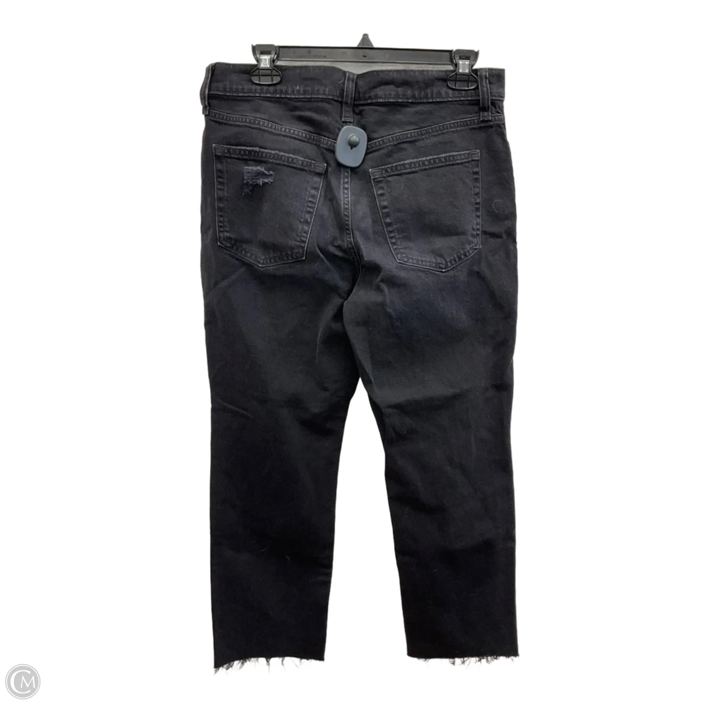 Jeans Straight By Gap In Black Denim, Size: 10p