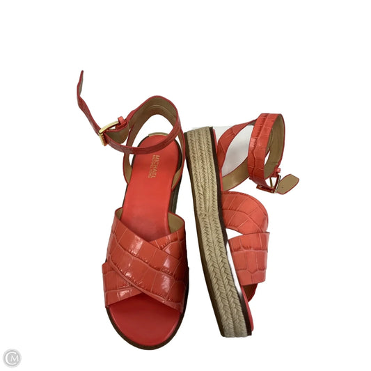 Sandals Heels Platform By Michael By Michael Kors In Pink, Size: 9