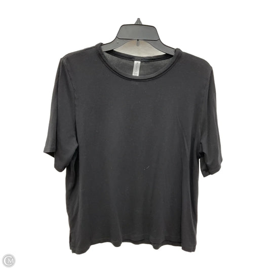 Athletic Top Short Sleeve By Athleta In Black, Size: S