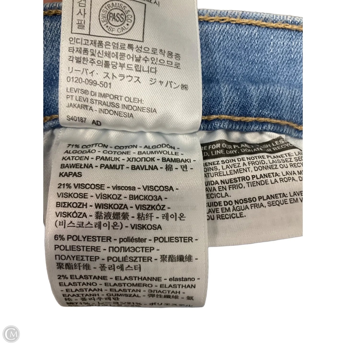 Shorts By Levis In Blue Denim, Size: 2