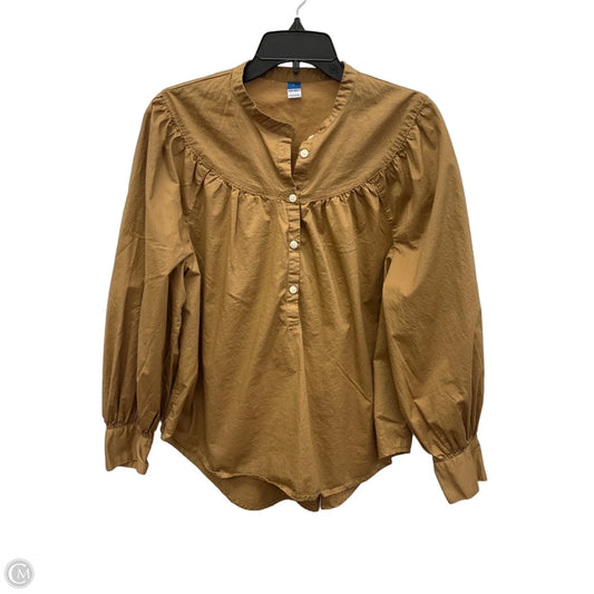 Top Long Sleeve By Old Navy In Brown, Size: L