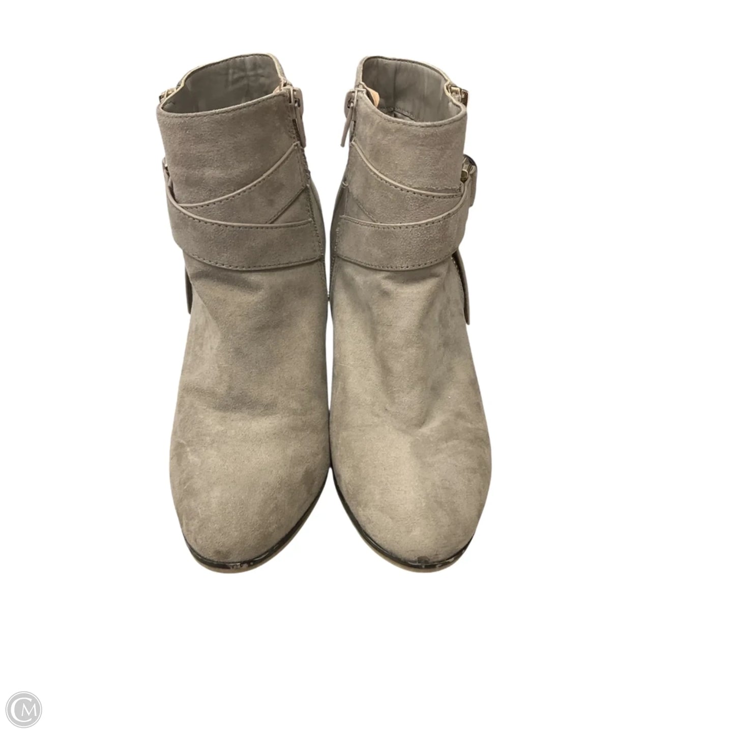 Boots Ankle Heels By Apt 9 In Beige, Size: 8.5