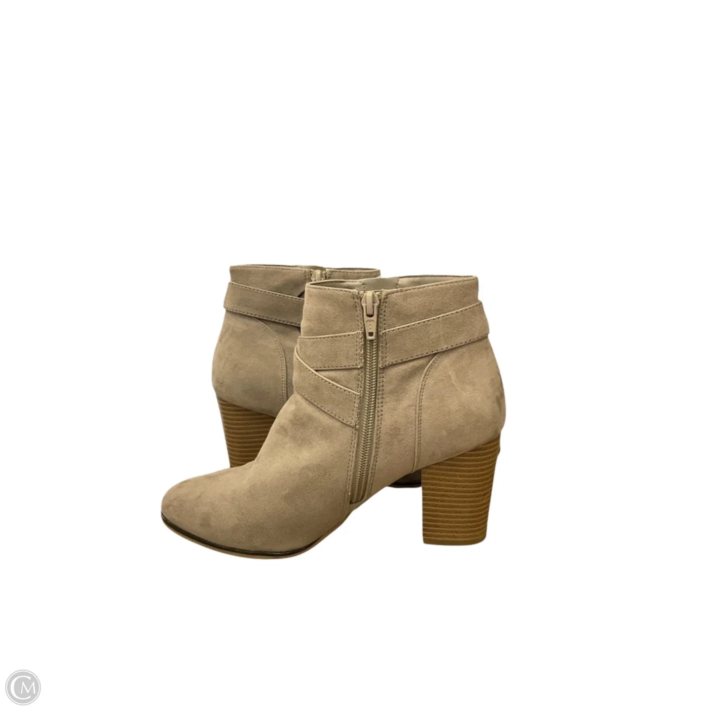 Boots Ankle Heels By Apt 9 In Beige, Size: 8.5