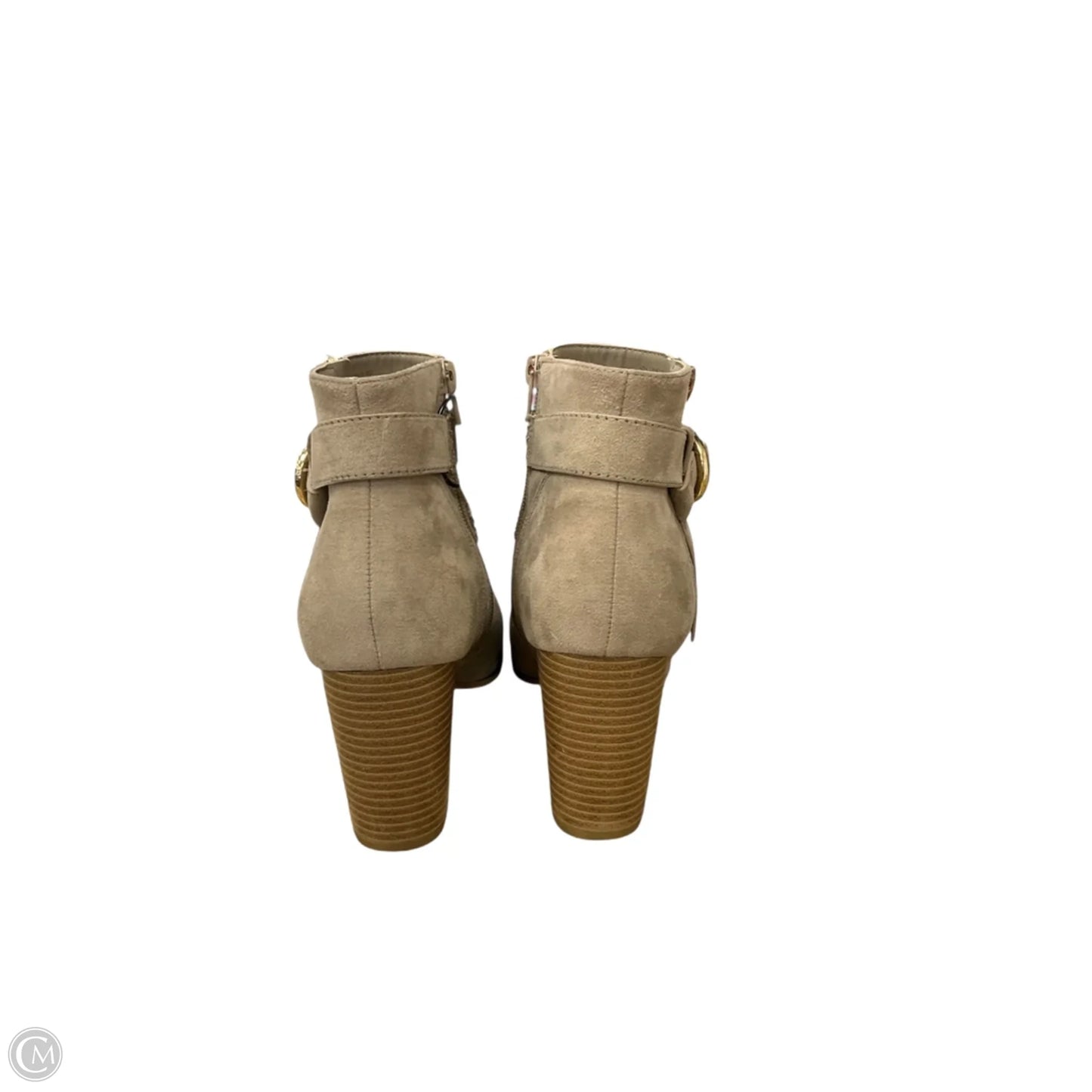 Boots Ankle Heels By Apt 9 In Beige, Size: 8.5