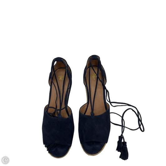 Sandals Heels Platform By Cabi In Blue, Size: 8.5