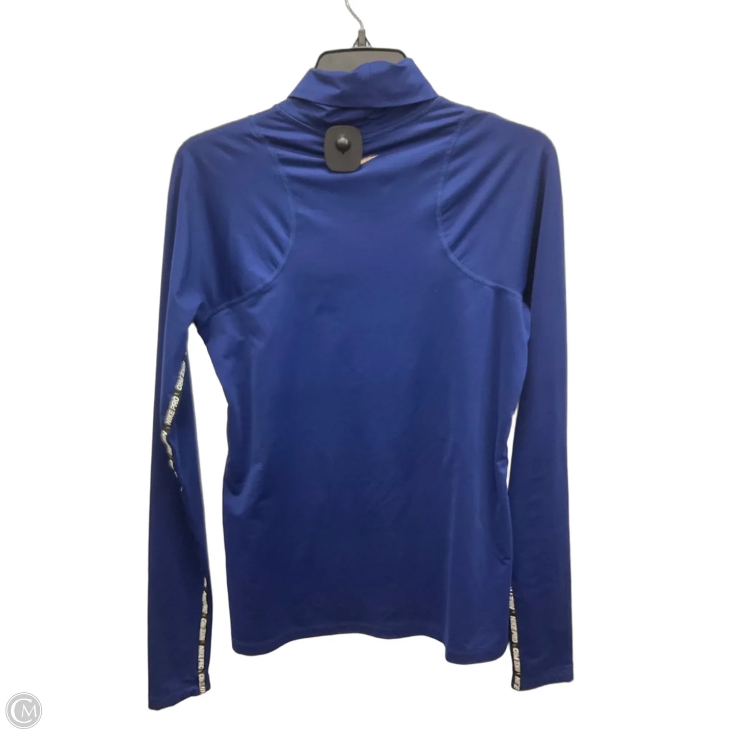 Athletic Top Long Sleeve Collar By Nike Apparel In Blue, Size: L