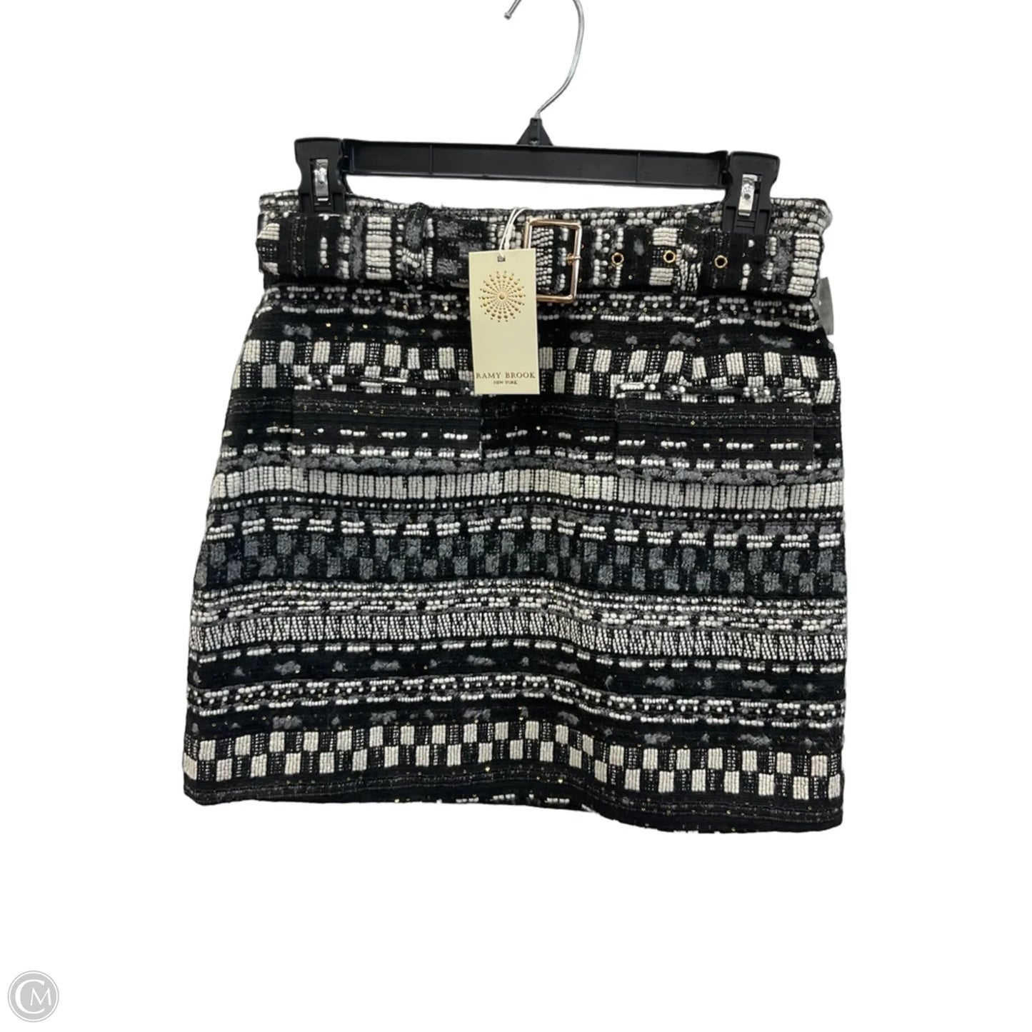 Skirt Mini & Short By Ramy Brook In Black & White, Size: 4