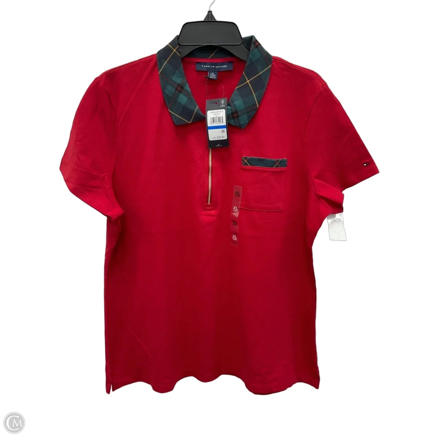 Top Short Sleeve By Tommy Hilfiger In Red, Size: Xl