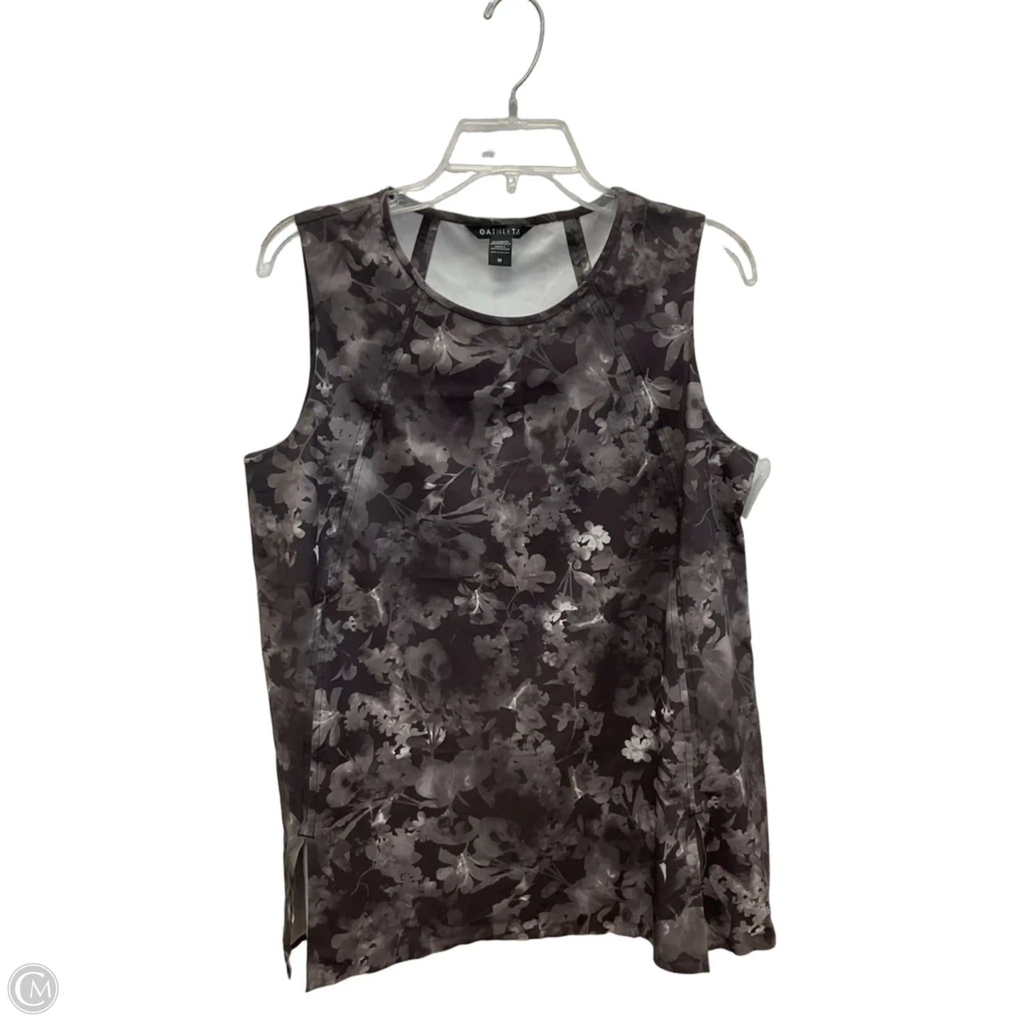 Athletic Top Short Sleeve By Athleta In Black, Size: M