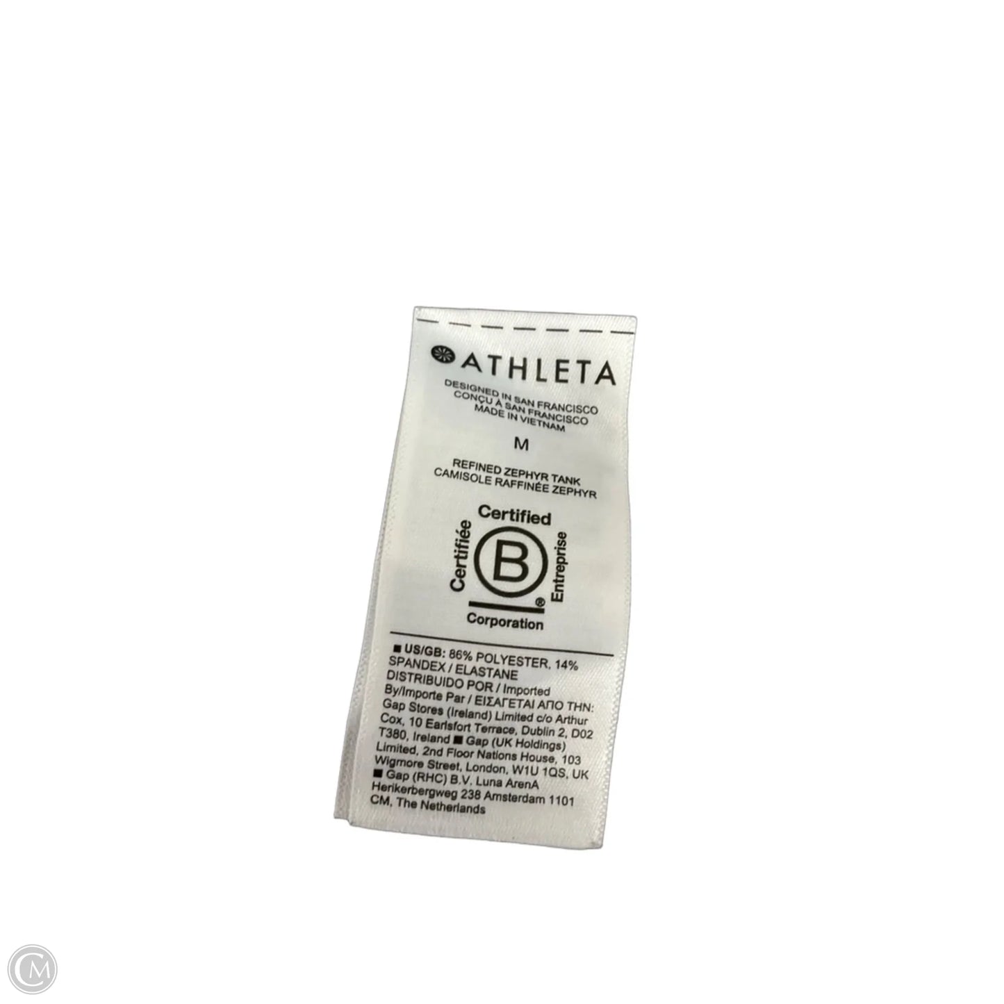 Athletic Top Short Sleeve By Athleta In Black, Size: M