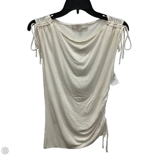 Top Sleeveless By Loft In White, Size: M