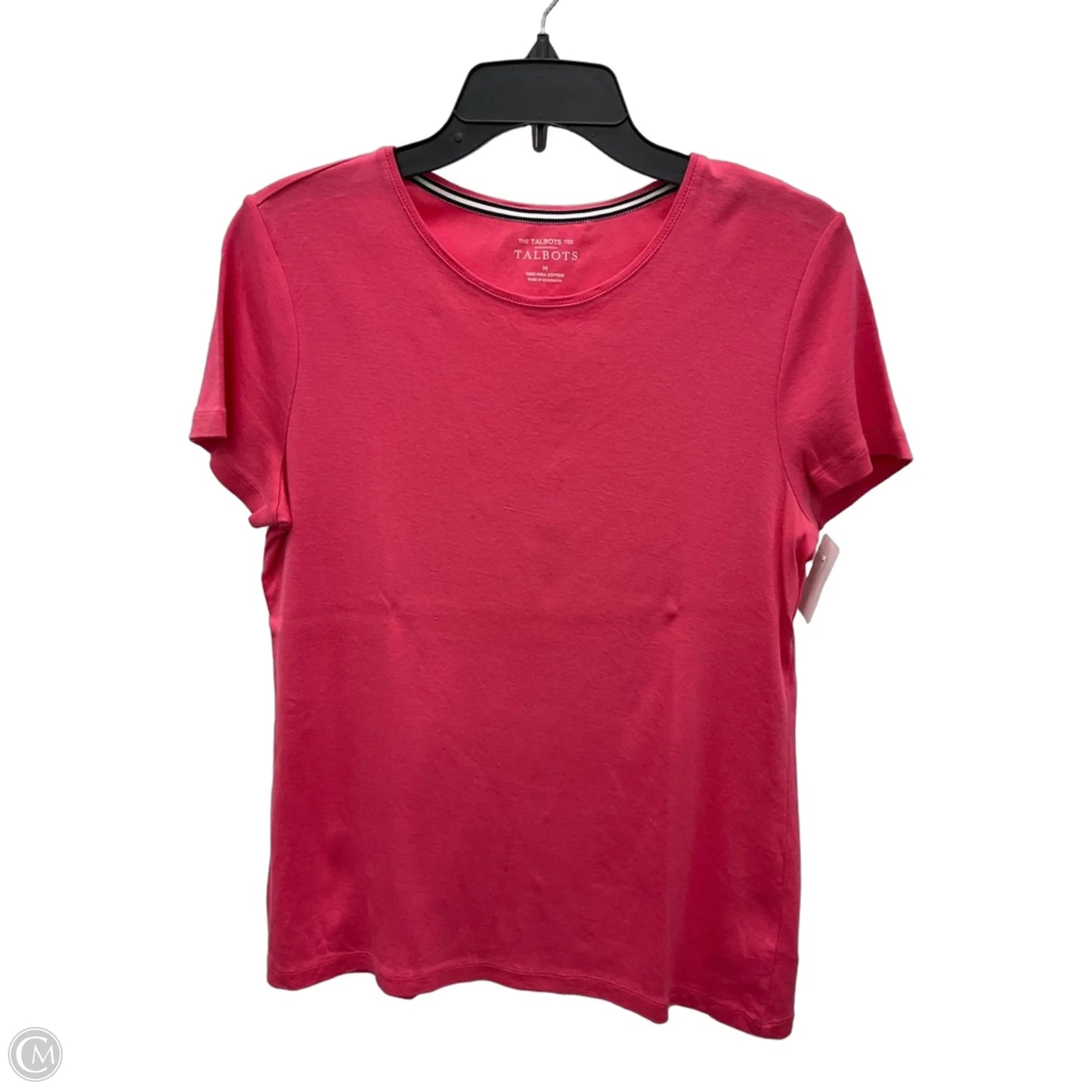 Top Short Sleeve Basic By Talbots In Pink, Size: M
