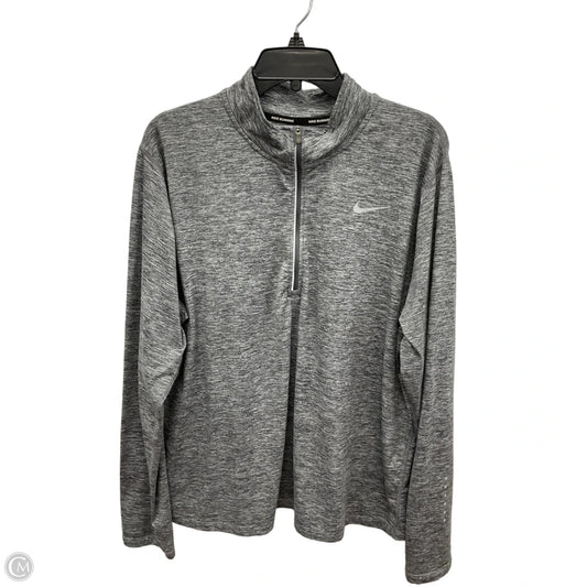 Athletic Jacket By Nike Apparel In Grey, Size: 2x