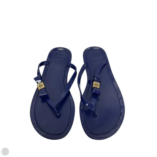 Sandals Designer By Tory Burch In Blue, Size: 6