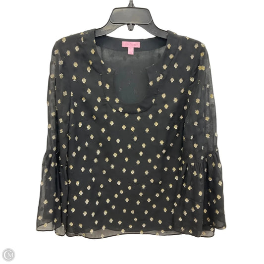 Top Long Sleeve Designer By Lilly Pulitzer In Black, Size: S