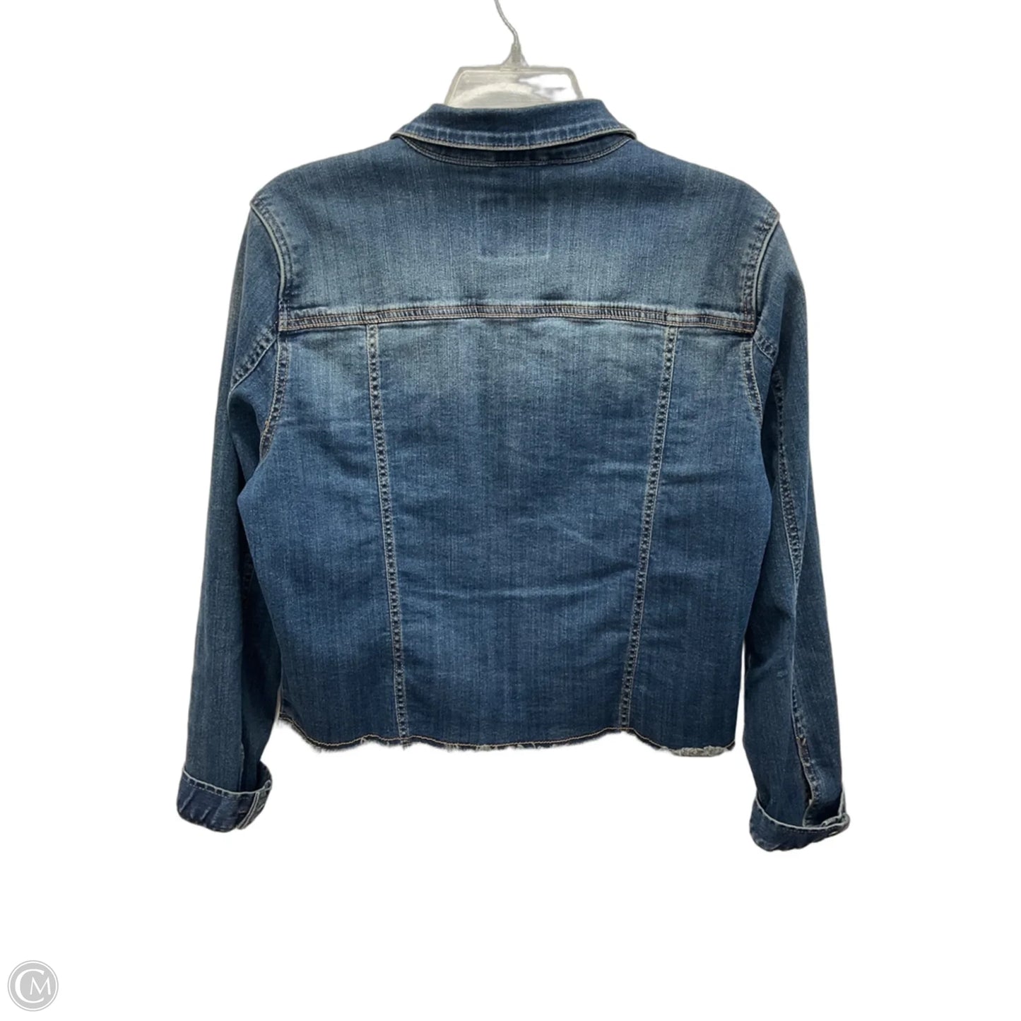 Jacket Denim By Per Se In Blue Denim, Size: S