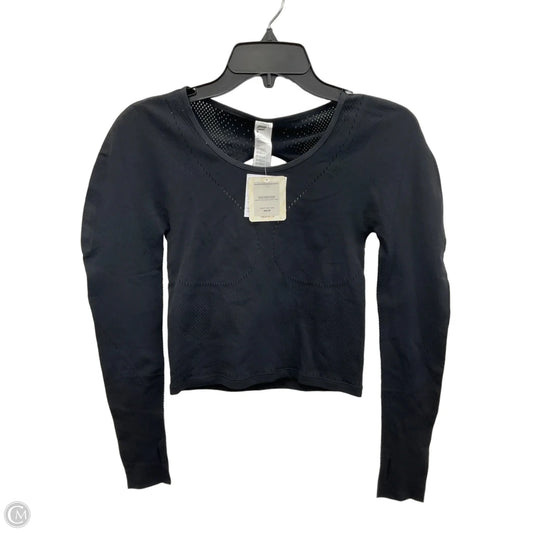 Athletic Top Long Sleeve Crewneck By Fabletics In Black, Size: M