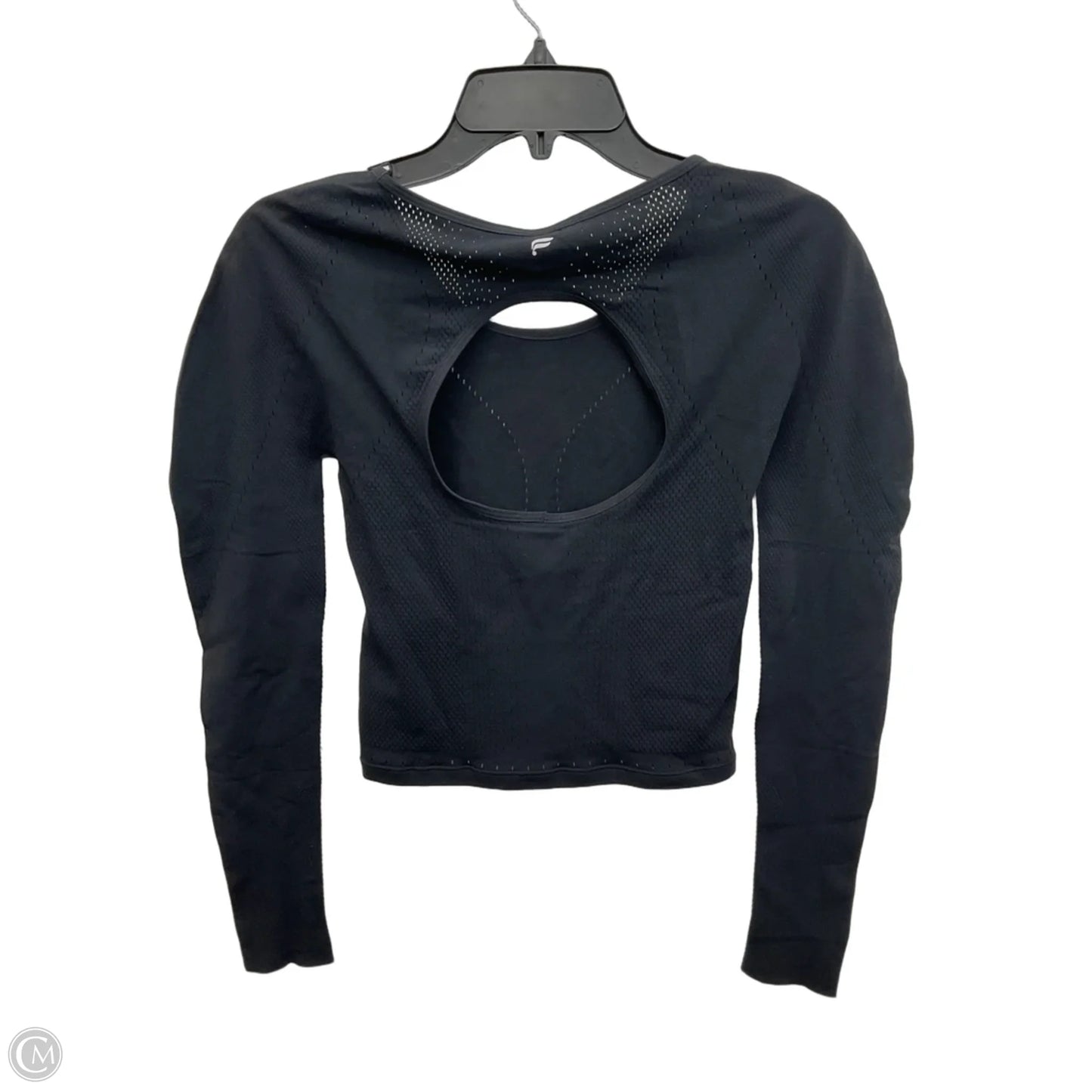 Athletic Top Long Sleeve Crewneck By Fabletics In Black, Size: M