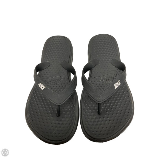 Shoes Flats By Nike Apparel In Black, Size: 10