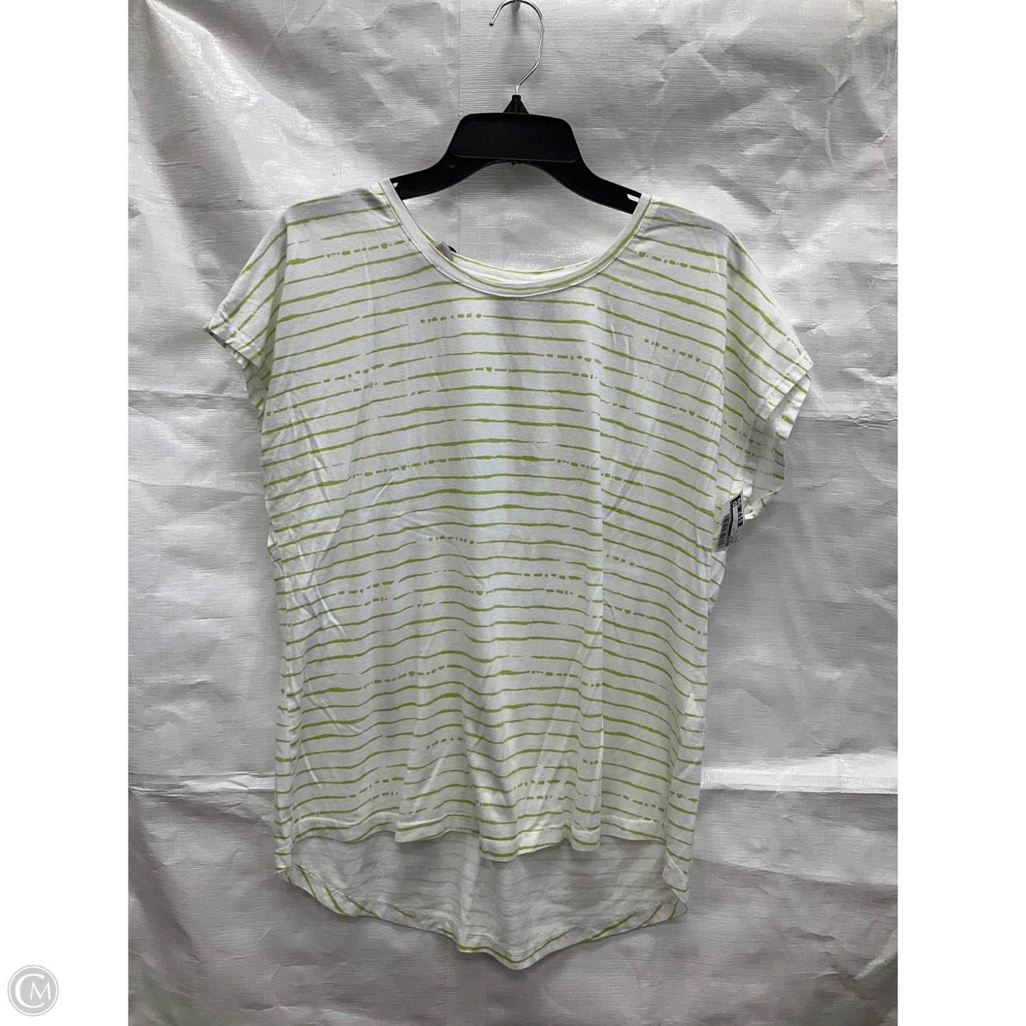 Top Short Sleeve By Chicos In Green, Size: L