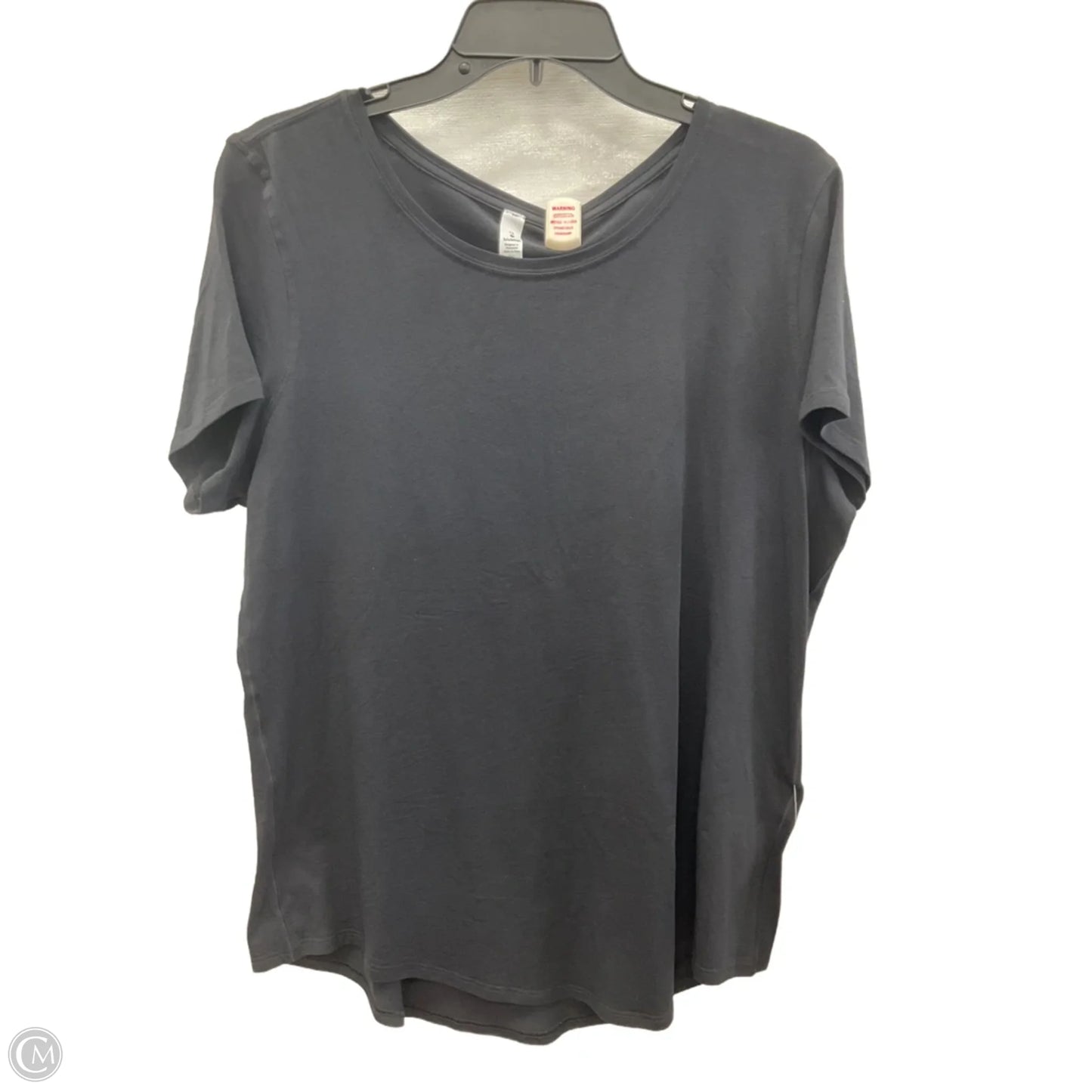 Top Short Sleeve By Lululemon In Black, Size: L