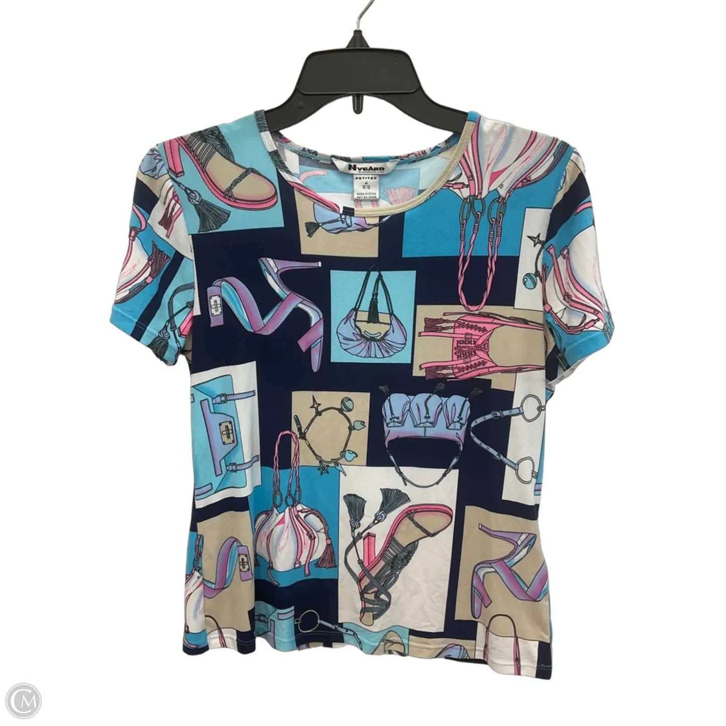 Top Short Sleeve By Nygard Peter In Blue, Size: M